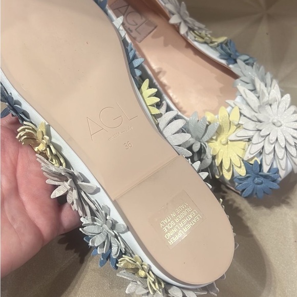 NWT AGL Leather Flower Ballerina Flats – Sizes EU 36 & EU 41 - Picture 6 of 8